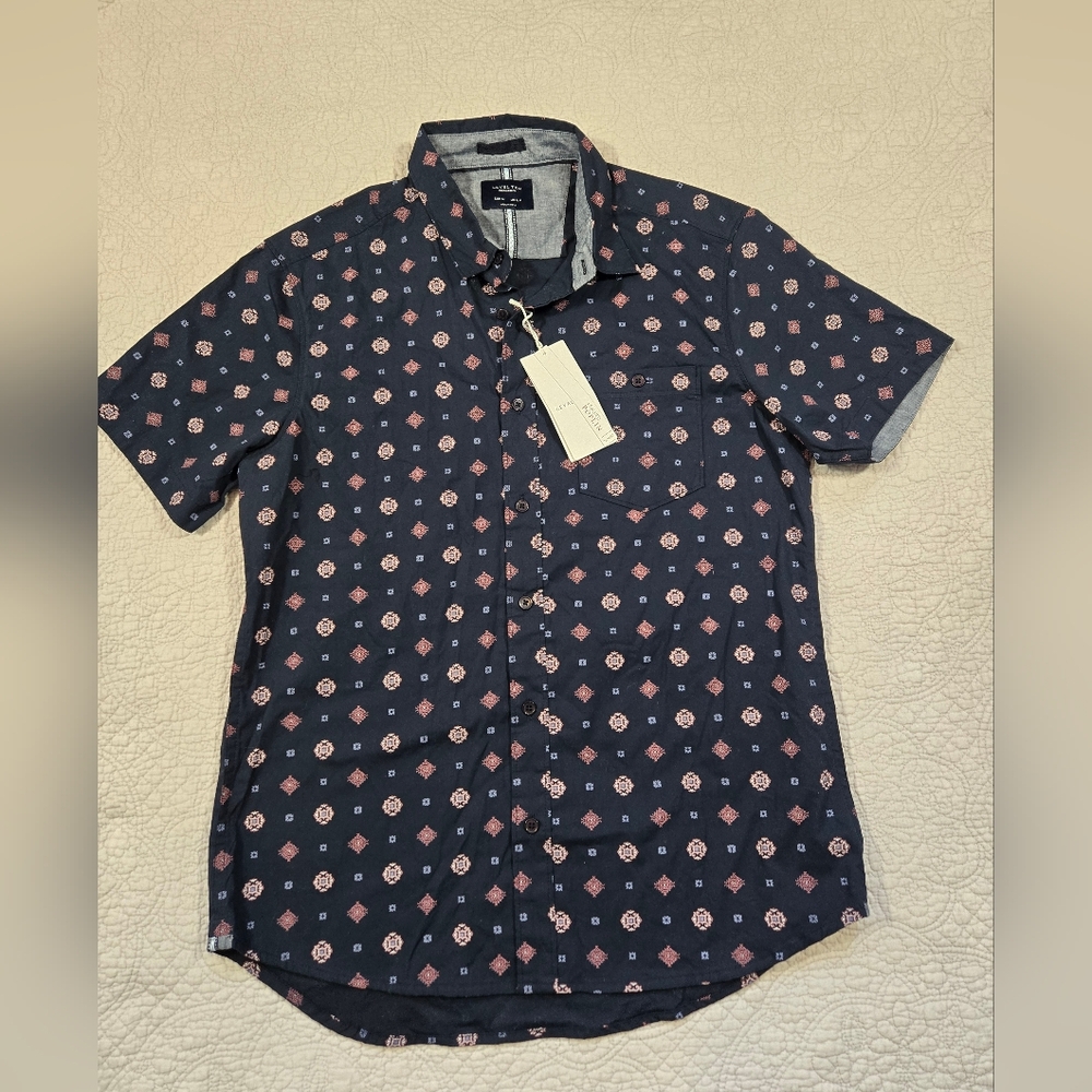 Level Ten Short Sleeve Button Down Shirt Sz Medium